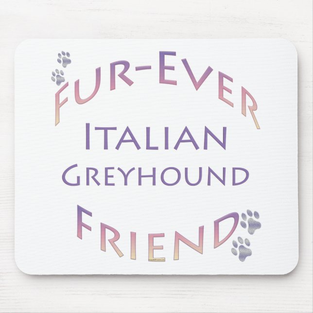Tapis De Souris Greyhound Furever italien (Devant)