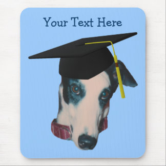 Tapis De Souris Greyhound In Graduation Cap Funny Dog Mousepad