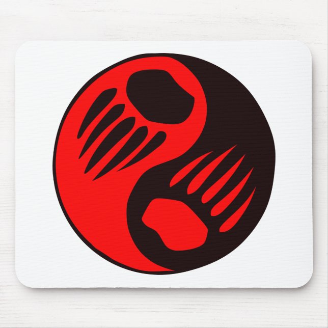 Tapis De Souris Griffe d'ours Yin Yang (Devant)