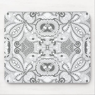 Tapis De Souris Griffonnage de carré de fleur