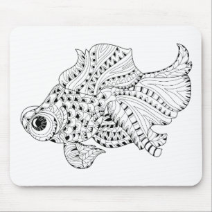 Tapis De Souris Griffonnage de poissons