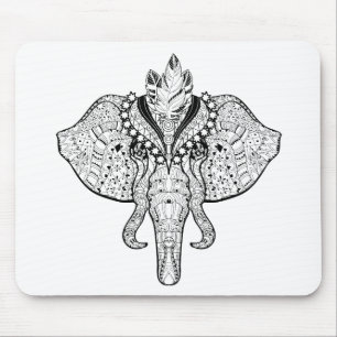 Tapis De Souris Griffonnage d'éléphant de cirque