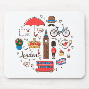 Tapis De Souris Griffonnages de Londres