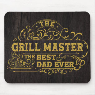 Tapis De Souris Grill Master et meilleur papa jamais Fête des père