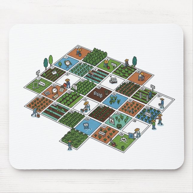 Tapis De Souris Grille d'agriculture Geeky - L'agriculture rencont (Devant)