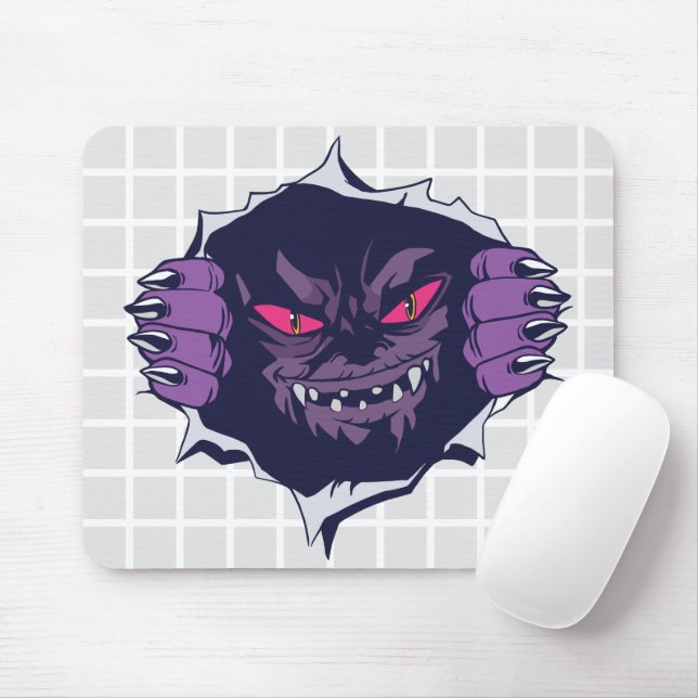 Tapis de Souris Grille de Monstre qui Épie (Avec souris)