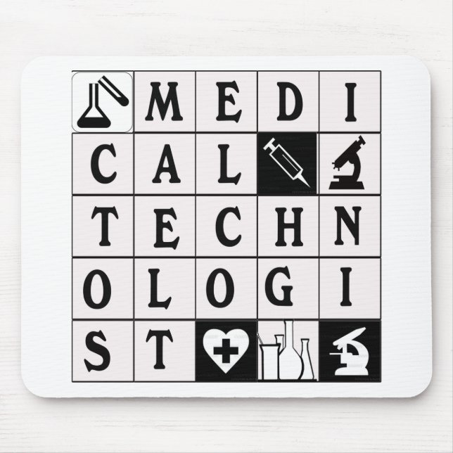 TAPIS DE SOURIS GRILLE MÉDICALE/BLOC/PUZZLE DE TECHNOLOGUE (Devant)