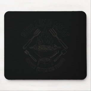 Tapis De Souris Griller de la viande doucement avec des pinces cit