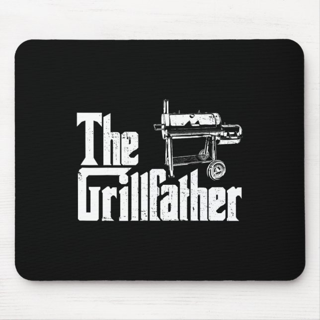 Tapis De Souris Grilling Smoker And Grill Chef Grillfather Grilled (Devant)