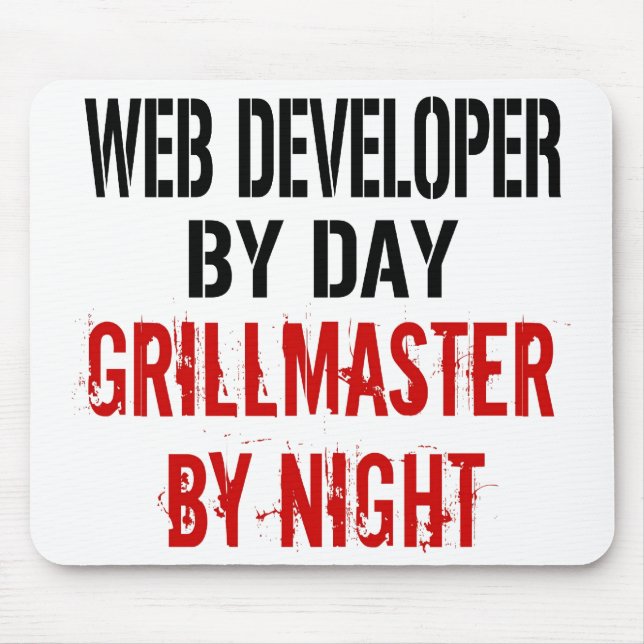 Tapis De Souris Grillmaster du développeur Web (Devant)
