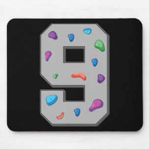 Tapis De Souris Grimpeur de 9 ans Anniversaire Bloc Escalade R