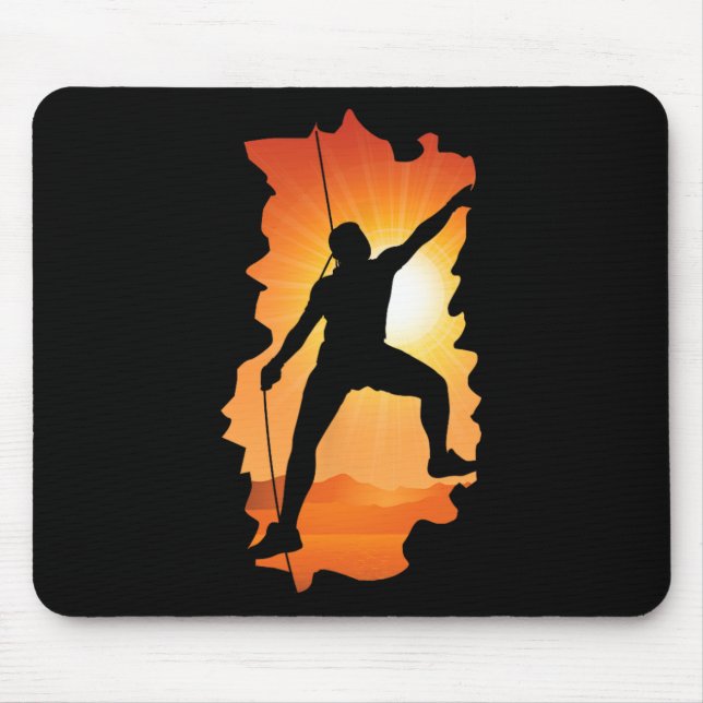 Tapis De Souris Grimpeur de blocs Alpinisme Escalade Bloc Boulderi (Devant)