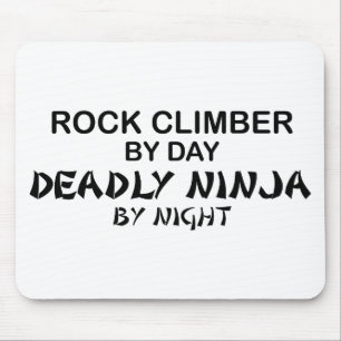 Tapis De Souris Grimpeur de roche Ninja mortel par nuit