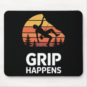 Tapis De Souris Grimpeur drôle rétro Bouldering
