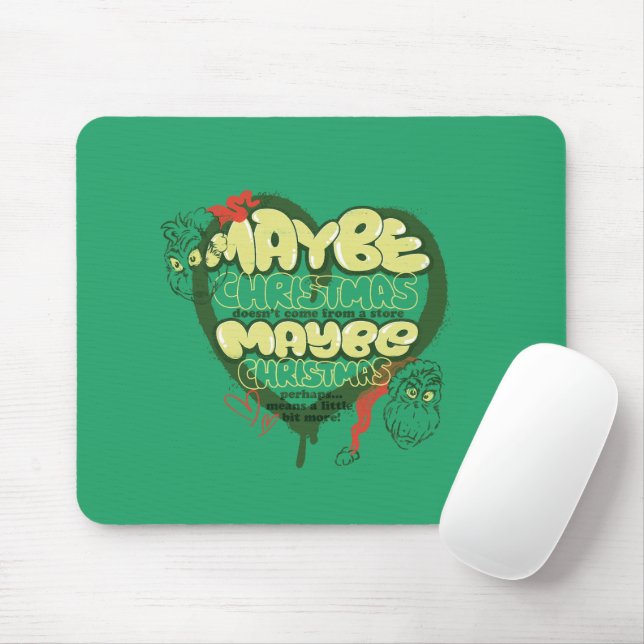 Tapis De Souris Grinch | Citation de Noël (Avec souris)