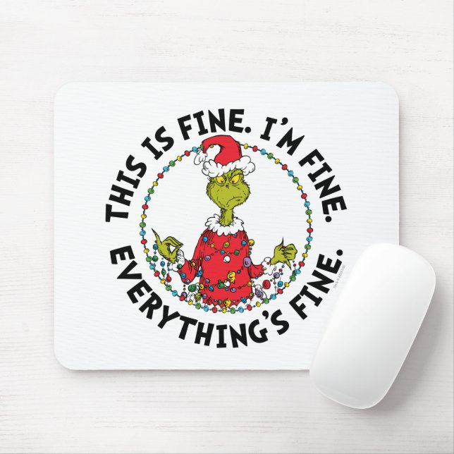 Tapis De Souris Grinch | Tout va bien (Avec souris)