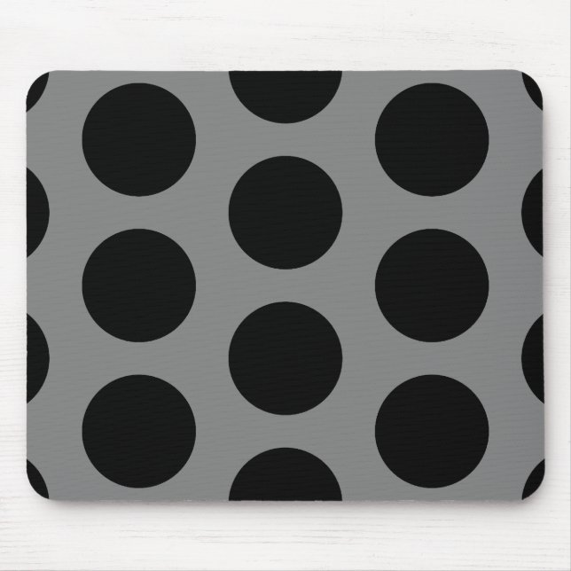 Tapis De Souris Gris avec des points noirs (Devant)