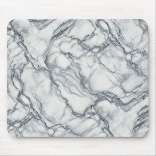 Tapis De Souris Gris chic et aspect marbre blanc Glamour