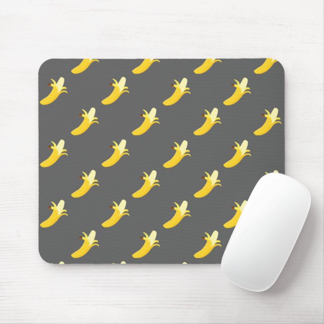Tapis de souris gris de banane (Avec souris)