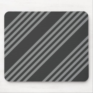 Tapis De Souris Gris et charbon de bois cinq bandes motif
