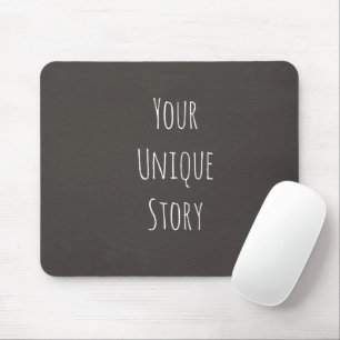 Tapis de souris gris foncé minimaliste Votre histo