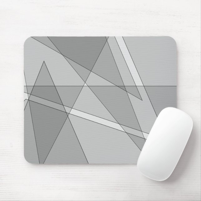 Tapis De Souris Gris géométrique (Avec souris)