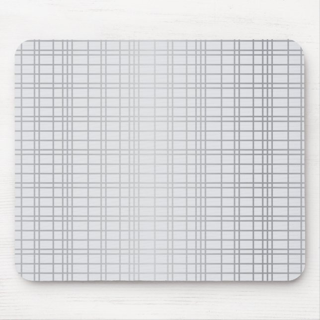 Tapis De Souris Gris, moderne, simple, cool, lignes de grille tend (Devant)