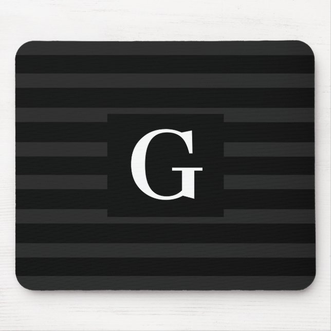 Tapis De Souris Gris noir simple et gris foncé (Devant)