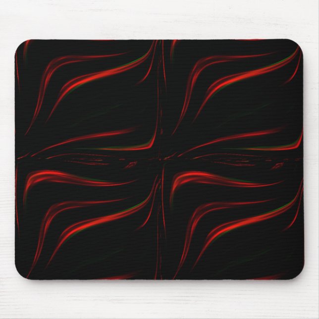 Tapis De Souris Gris rouge sur arrière - plan noir (Devant)