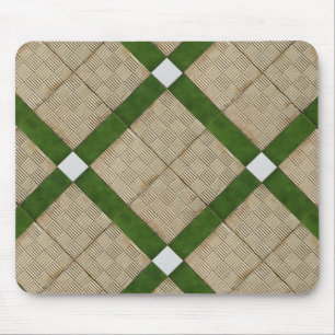Tapis De Souris Gris vert diagonal en céramique de tuiles en bét