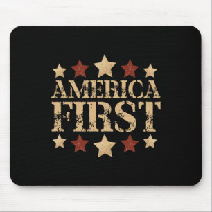 Tapis De Souris Gritty Bold Rétro Slogan politique Amérique d'abor