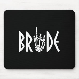 Tapis De Souris Groom Skeleton Mariage gothique Fiançailles Hallow