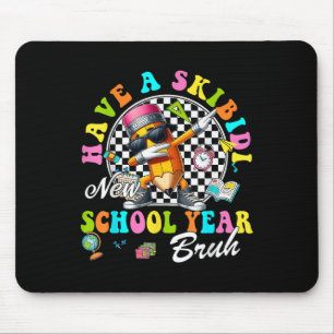 Tapis De Souris Groovy a une nouvelle année scolaire Skibidi Bruh