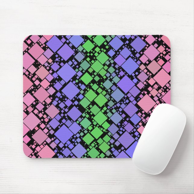 Tapis De Souris Groovy Boho Rétro Mod Géométrique Fierté Trigender (Avec souris)