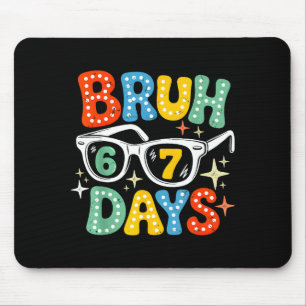 Tapis De Souris Groovy Bruh 67 Jours D'école Sungles 67e Jour D'éc