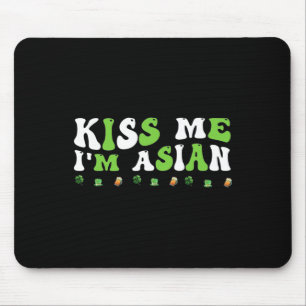 Tapis De Souris Groovy Embrasse-moi, je suis asiatique Vêtements d