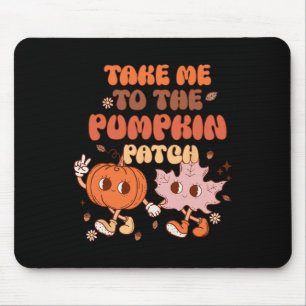 Tapis De Souris Groovy Fall Thanksgiving Emmène-moi à la parcelle