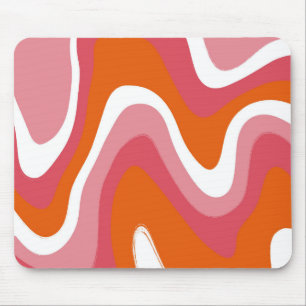 Tapis De Souris Groovy ondulé coloré 70s