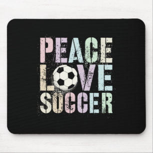 Tapis De Souris Groovy Paix Amour Football Match Féminin Enfants