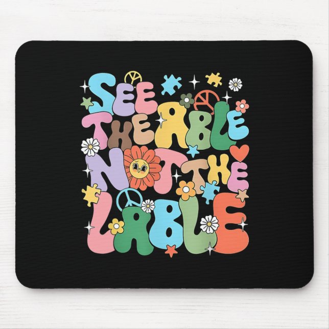 Tapis De Souris Groovy Voyez la capacité, pas l'étiquette, Sensibi (Devant)