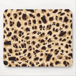 Tapis De Souris Gros Chat, Fourrure Leopard Imprimer Motif sans fa