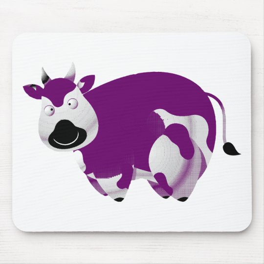 Tapis De Souris Gros Nez Pourpre De Noir De Vache Zazzle Fr