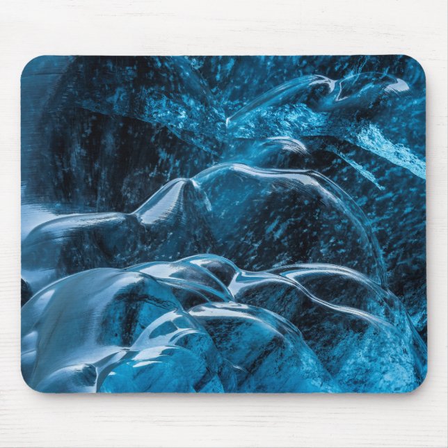 Tapis De Souris Gros plan sur les murs de glace bleue (Devant)