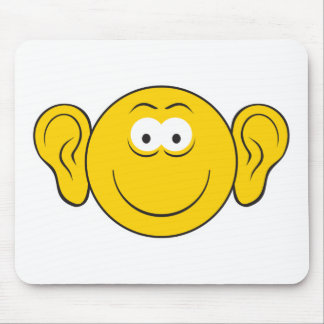 Tapis De Souris Gros visage des oreilles