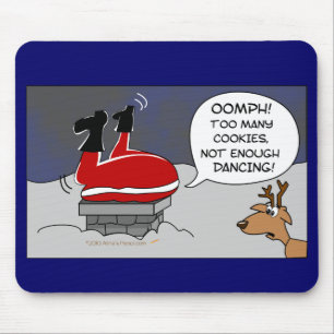 Tapis De Souris Grosse bande dessinée drôle coincée de danse de