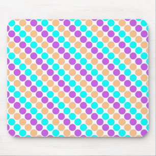 Tapis De Souris Grosse pois multicolore années rétro