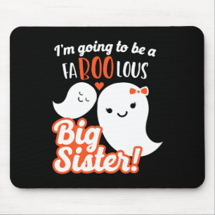 Tapis De Souris Grosse Soeur Grossesse Faire-part mignonne Filles 