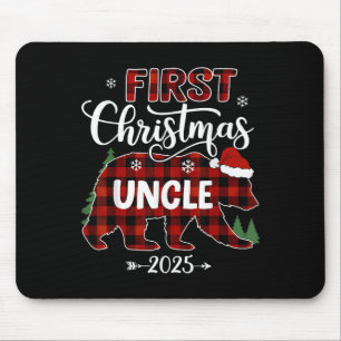 Tapis De Souris Grossesse Premier oncle de Noël Rouge Ours carné S