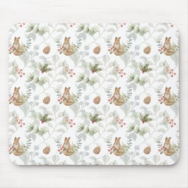 Tapis De Souris Grotte d'hiver Forêt boisée Cute (Devant)
