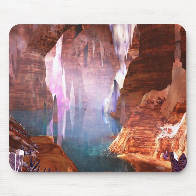 Tapis De Souris Grottes éclatantes Mousepad (Devant)